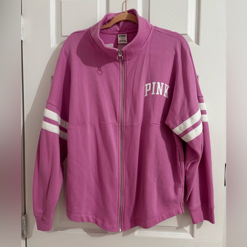 PINK oversized zip up